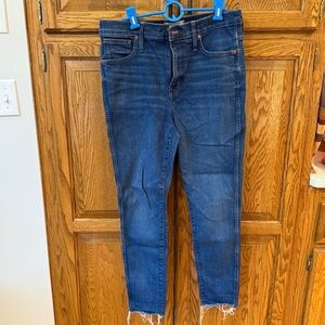 MADEWELL 10" High Rise Skinny Jeans Indigo Wash Size 31